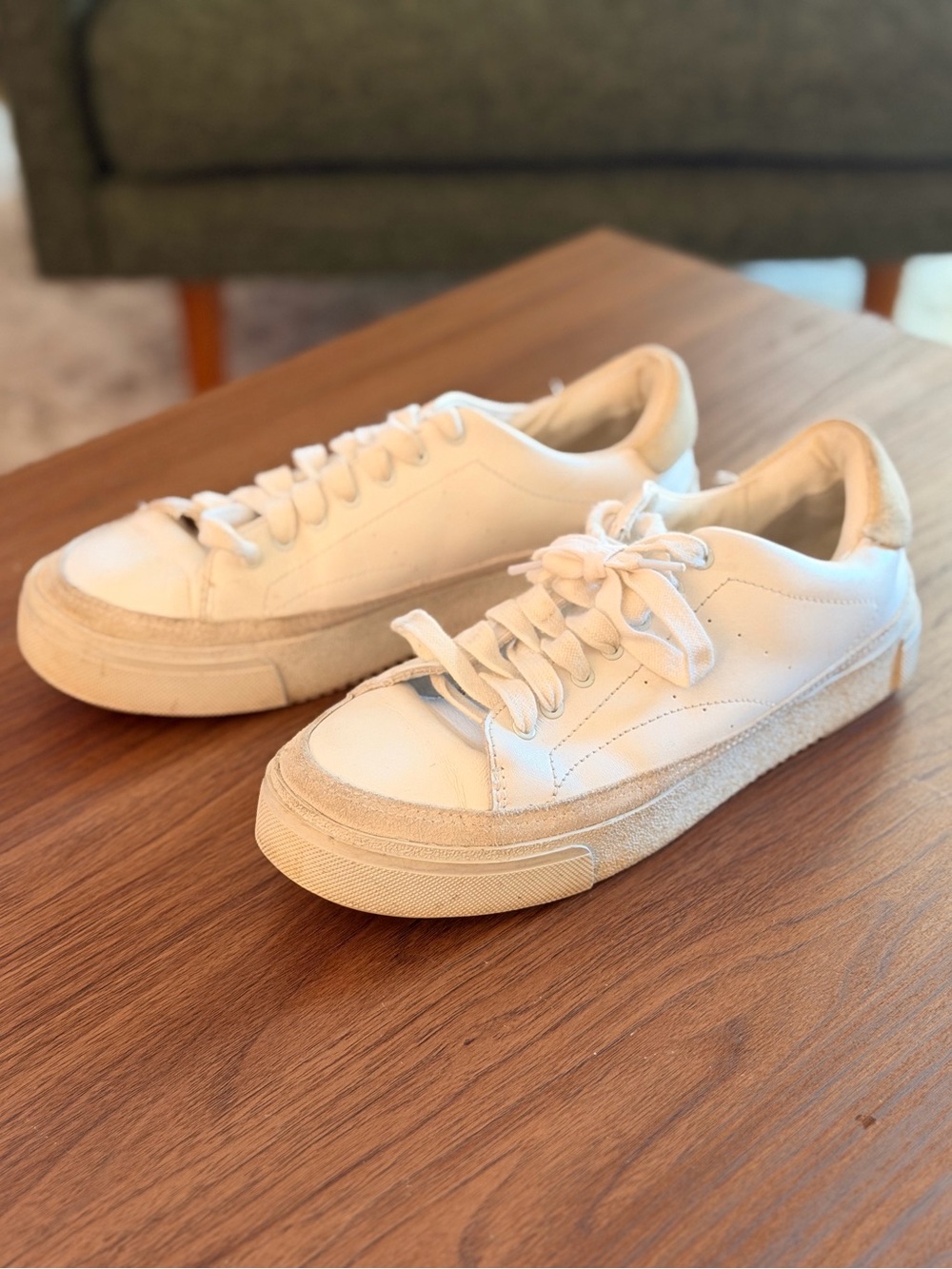 Allsaints Trish Platform Sneakers sz 39 Chalk White Leather Upper Shoes Casual